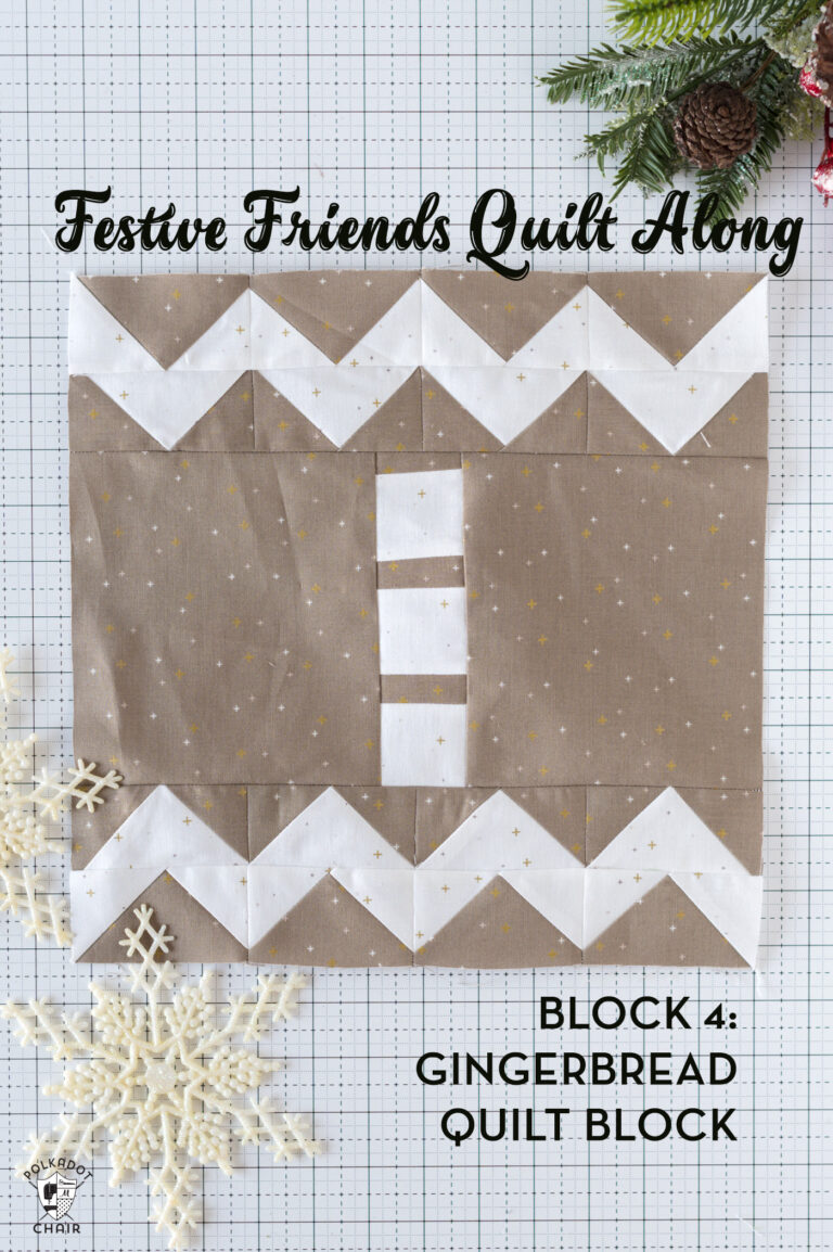 brown and white gingerbread quilt block on white table