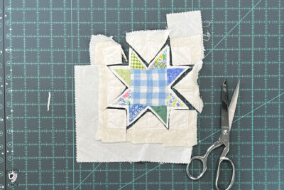 cut out star on cutting mat