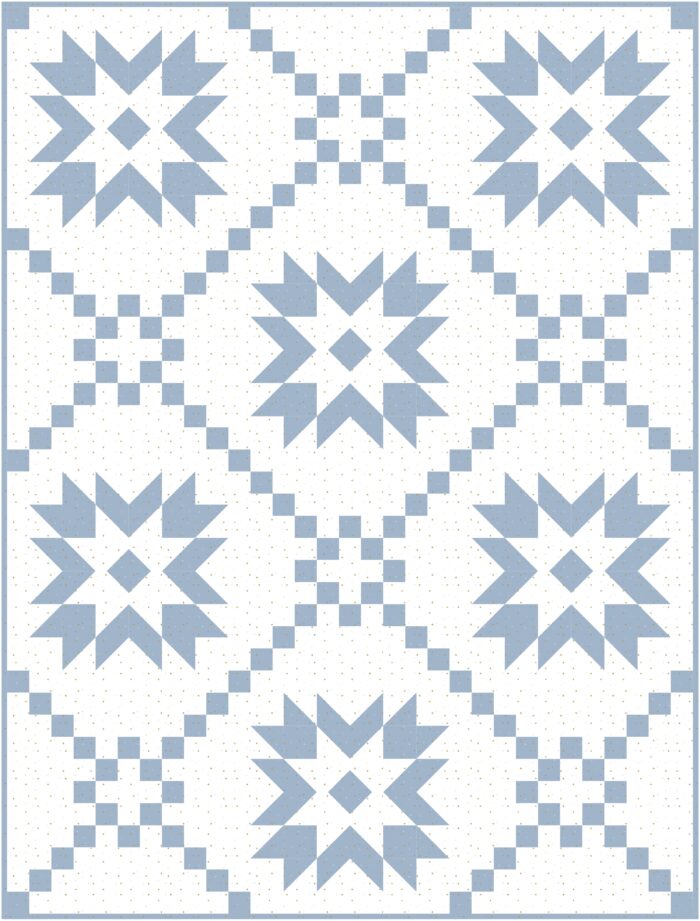 blue geometric quilt