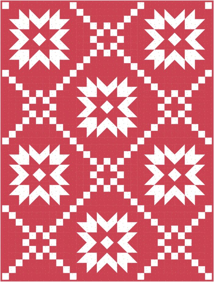 red geometric quilt