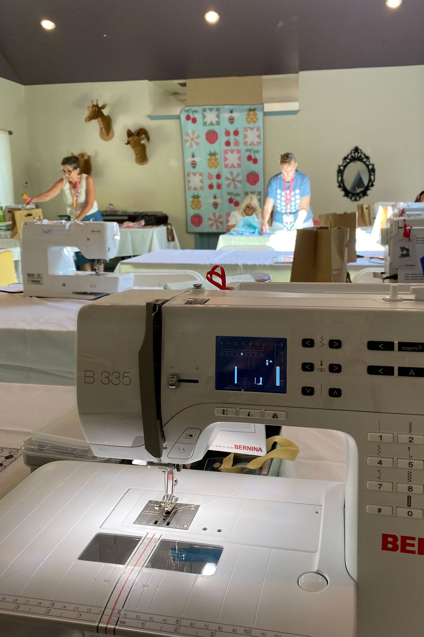 sewing machine in classroom
