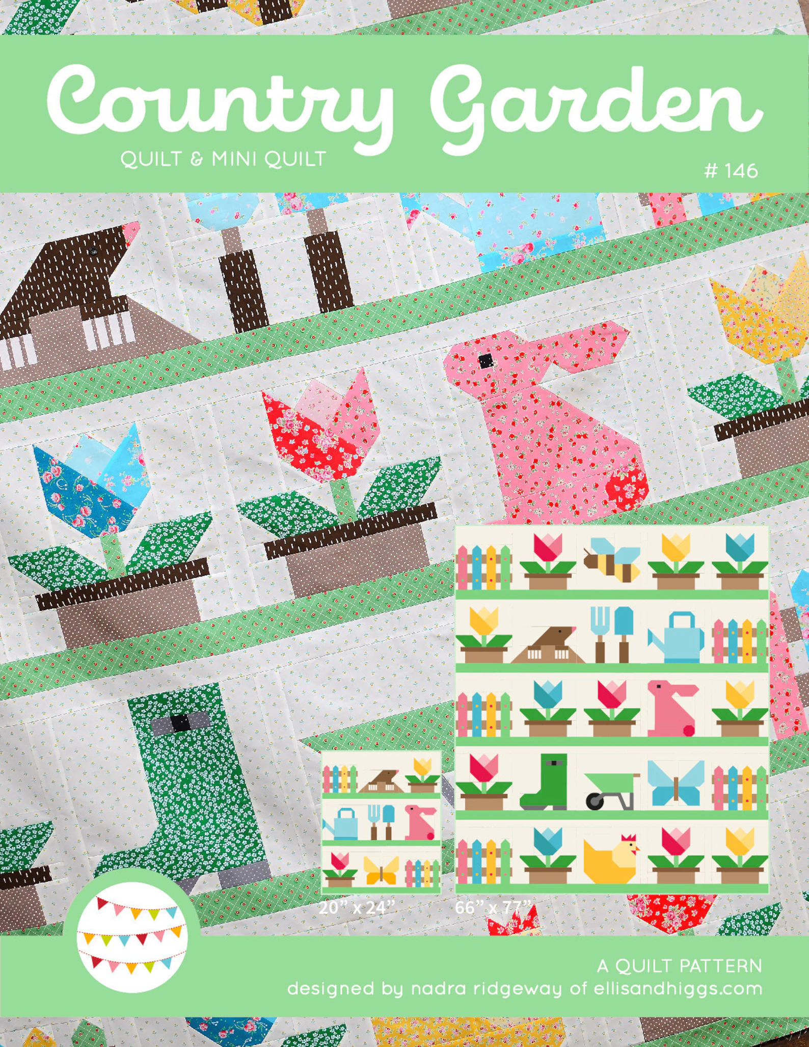 colorful spring quilt block pattern cover