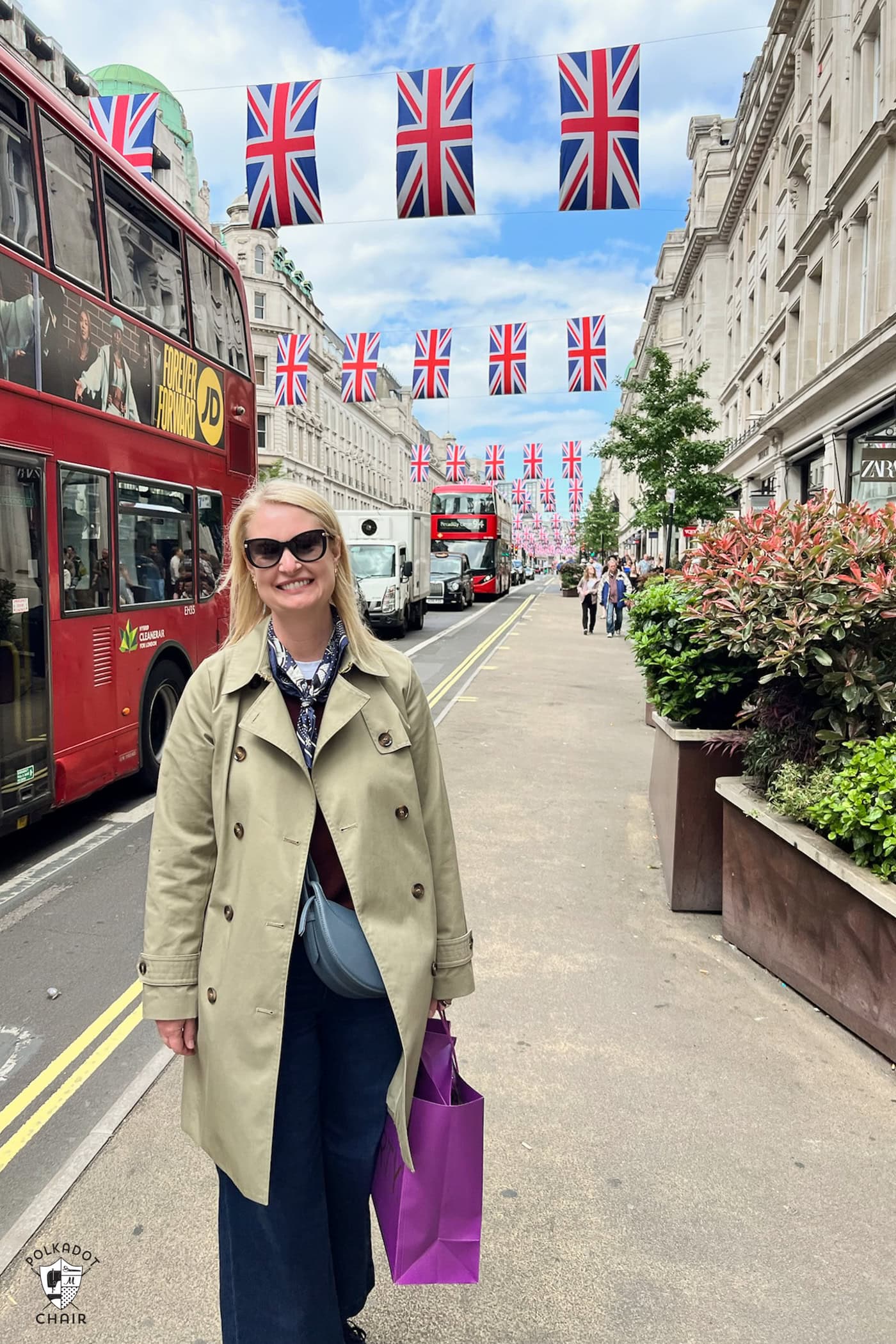 woman standing on Regents Street London