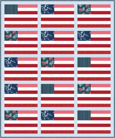 mocked up american flag quilt