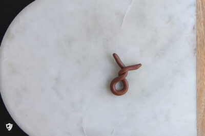 Clay on cutting board