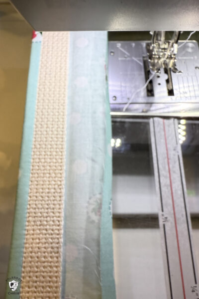 bag strap construction steps on sewing machine