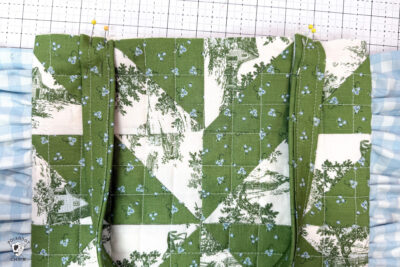 close up of top of bag on cuttin gmat