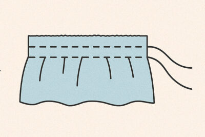 illustration of gathered fabric