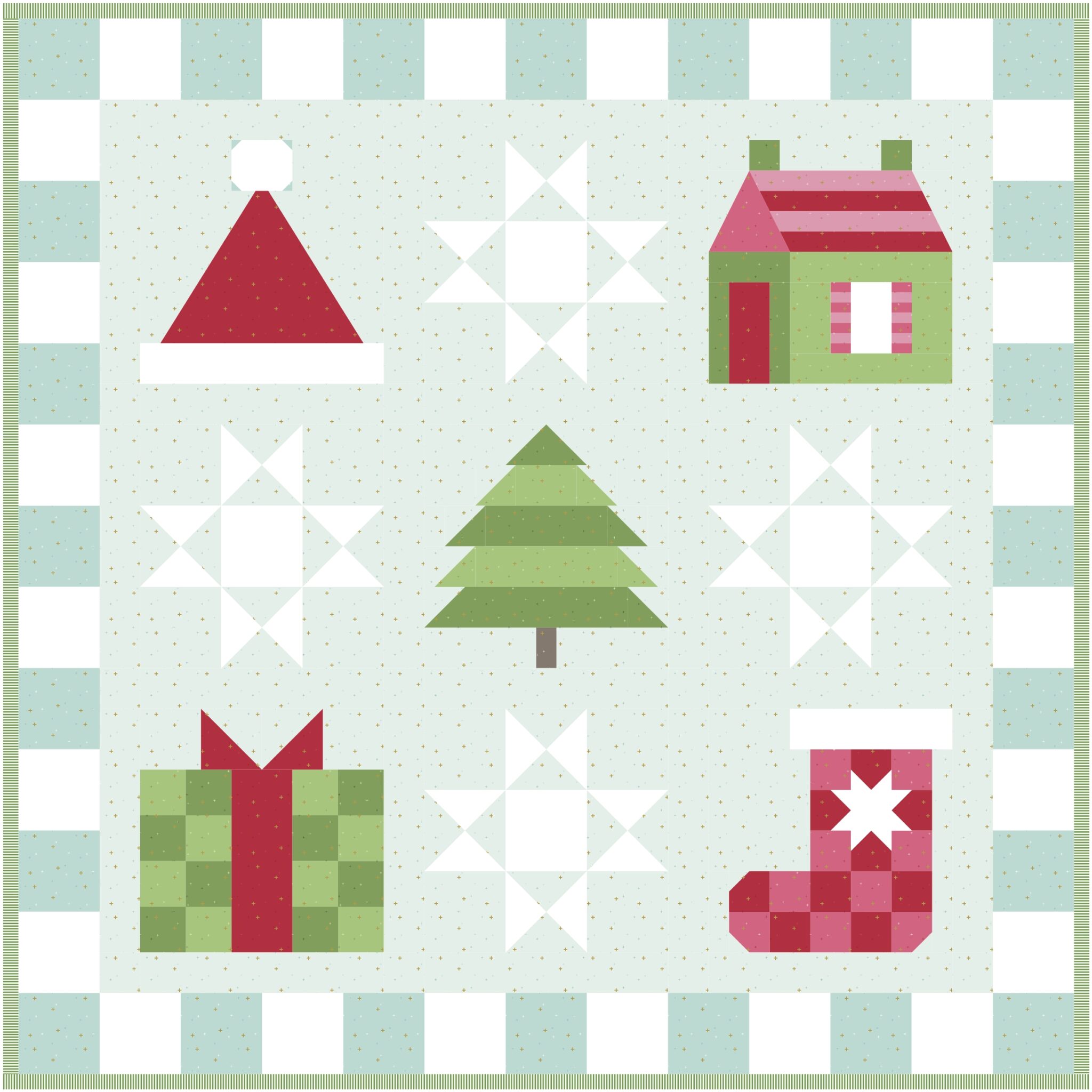 Santa Sewing Pattern Blocks Santa's Star Quilt Block Pattern for the Santa's Sampler Quilt Along ...