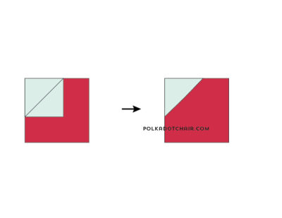 stocking quilt block illustrations in pink, red and mint