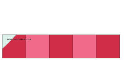 stocking quilt block illustrations in pink, red and mint