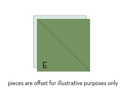 christmas tree block illustrations in green and blue