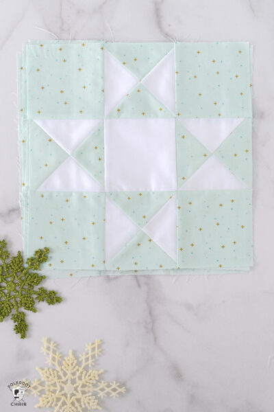 ohio star block on white countertop