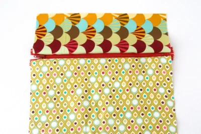 Pattern fabric sewn to zipper
